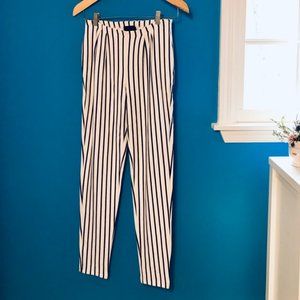 Black and White Atina Cristina Striped Pant